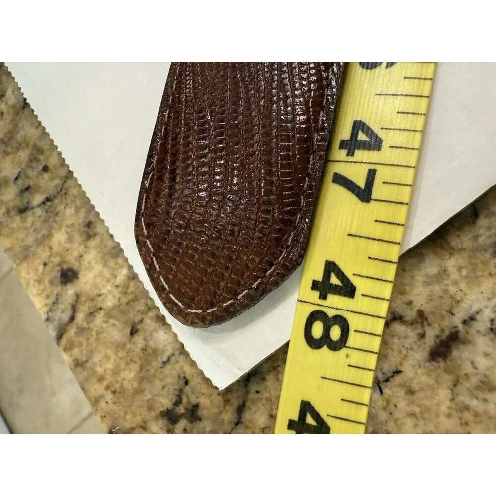 Belt 3-D DDD Belt 42 Brown Embossed Leather Tooled Western Cowhide Silver Buckle